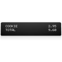 HP ElitePOS Top Mount 2x20 CFD 20 cijfers USB 2.0 Zwart