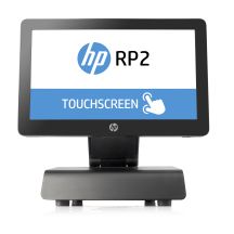 HP RP2 Retail System Model 2000 35,6 cm (14") 1366 x 768 Pixels Touchscreen 2 GHz J2900 Alles-in-een Zwart