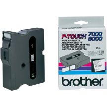 Brother TX-251 labelprinter-tape Zwart op wit