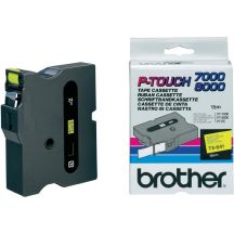 Brother TX-641 labelprinter-tape Zwart op geel