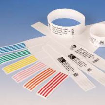 Zebra Z-Band Direct, Wit/rood, 25x279 mm, kern rol 25 mm, voor Desktop printers, 200 bandjes per rol -> 6 rollen