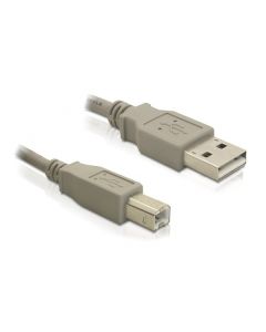USB kabel, A/B, 3 meter, kleur wit