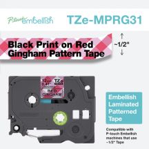 Brother TZE-MPRG31 labelprinter-tape Zwart op rood