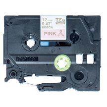 Brother TZE-RE34 labelprinter-tape Goud op roze