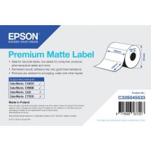 Epson labels 102x152 mm, Normaal papier, Premium mat gecoat, 225 labels per rol