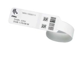 Zebra Z-Band Direct, wit, 25x202 mm, kind, kleefsluiting, neonataal, 260 bandjes per cartridge -> 6 cartridges