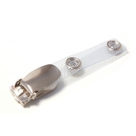 Evolis Metal suspender-type clip with reinforced vinyl strap -> Per 100 stuks