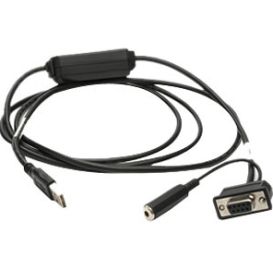 Zebra USB Cable Assembly: 9-Pin Female Straight Scanner Connector with Trigger Jack and Beeper, 6ft. Straight Cable, to be used with General Purpose Fixed Mount Scanners
