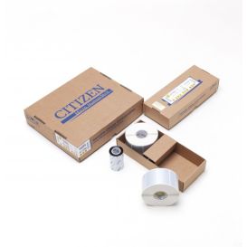 Citizen labels 60x40 mm, Zilver, Kern 40 mm, Polyethyleen, Mat, Diameter 127 mm, 7000 labels + Resin lint