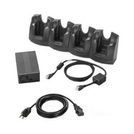Zebra 4-Slot Ethernet Charge Cradle Kit Zwart Batterijlader voor binnengebruik