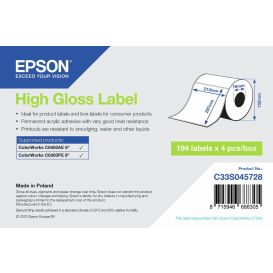 Epson High Gloss Label - Die-Cut Roll: 210mm x 297mm, 194 labels