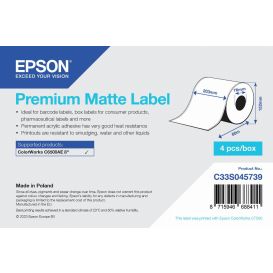 Epson Premium Matte Label - Continuous Roll: 203mm x 60m
