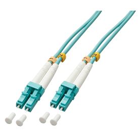 Lindy 100m OM3 LC Duplex Glasvezel kabel Turkoois