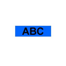 Brother Gloss Laminated Labelling Tape - 24mm, Black/Blue labelprinter-tape TX