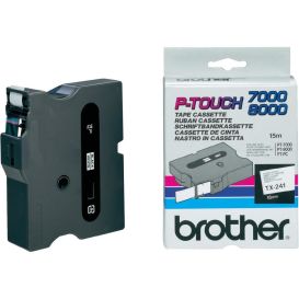 Brother TX-241 labelprinter-tape Zwart op wit