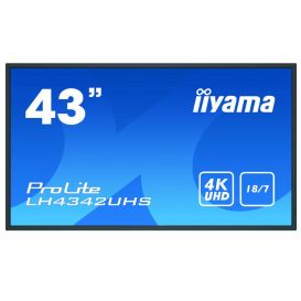 iiyama LH4342UHS-B3 beeldkrant Digitale signage flatscreen 108 cm (42.5") IPS 4K Ultra HD Zwart Type processor Android 8.0