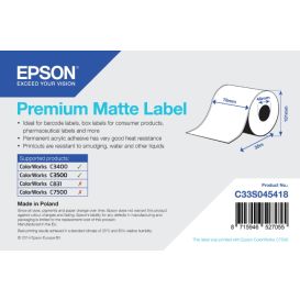 Epson labelrol 76 mm x 35 meter, Normaal papier, Premium mat gecoat