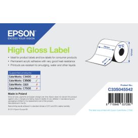 Epson labels 76x51 mm, Normaal papier, Glanzend, 610 labels per rol