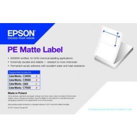 Epson labels 203x305 mm, Gestapeld, Synthetisch, Matt coated, 500 labels