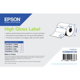 Epson labels 76x51 mm, Normaal papier, Gecoat, Glanzend, 2310 labels op rol