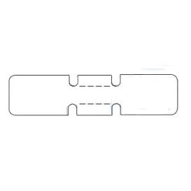 Zebra juwelierslabels 56x13 mm, Met flaps, 8000D, Kern 25 mm, DT, Polypropyleen, 3510 per rol -> Per 6 rollen