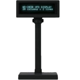 Digipos WD2030 Klantendisplay, USB, 2x20 karakters, Zwart