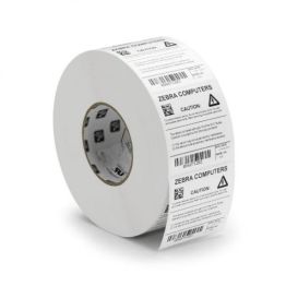 2e Kans: Zebra Labels 57x32 mm, Z-Select 2000D, Kern 25 mm, DT, Papier, Met perf., 2100 Per Rol -> Per 12 Rollen