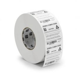 2e Kans: Zebra Labels 57x32 mm, Z-Select 2000D, Kern 25 mm, DT, Papier, Met perf., 2100 Per Rol -> Per 12 Rollen